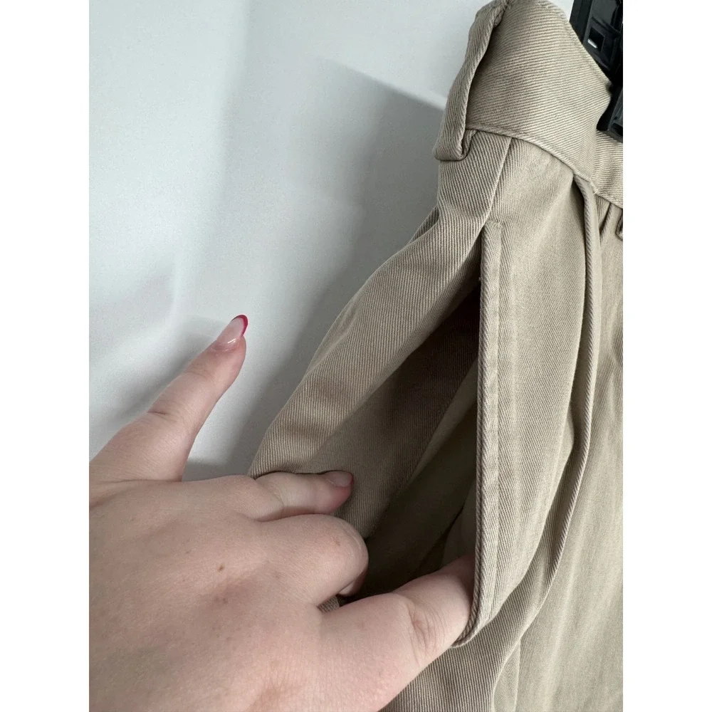 Polo Ralph Lauren Hammond Chino Pants Vintage 35x32 Khaki Cuffed Pleated Baggy